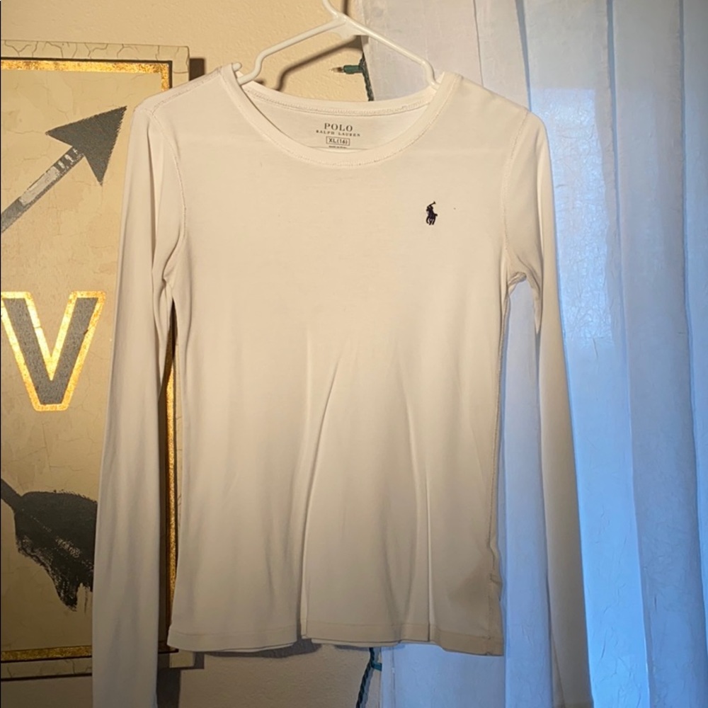 White long sleeve polo